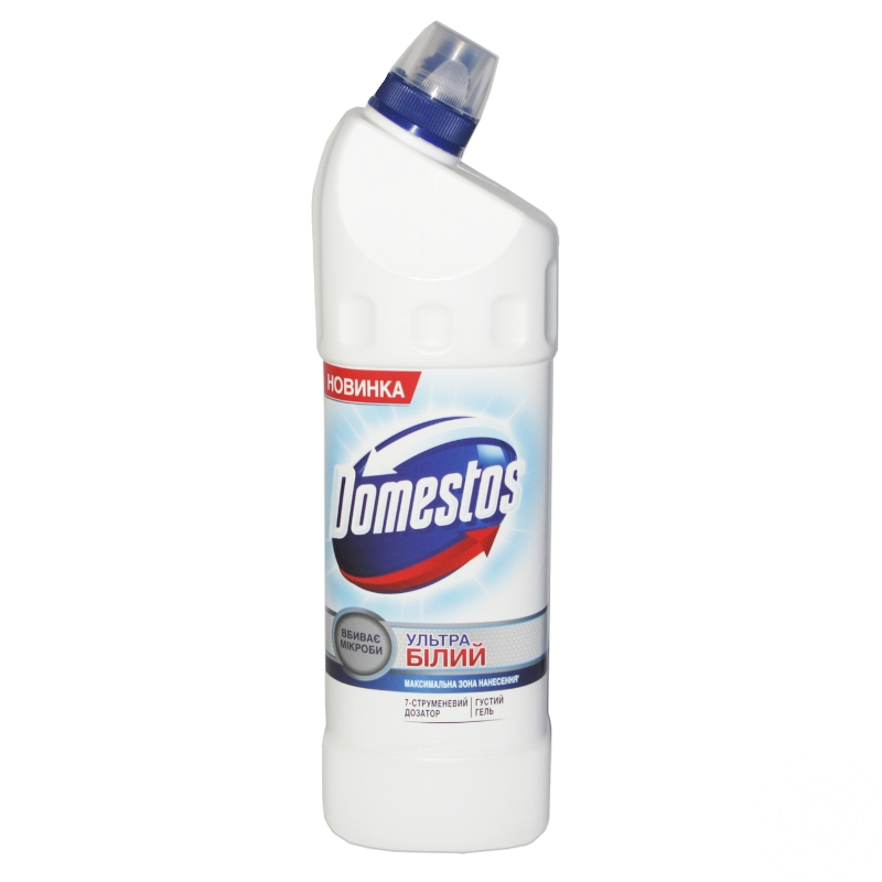 Гель для чищення унітазів DOMESTOS Ультра білий, 1000мл